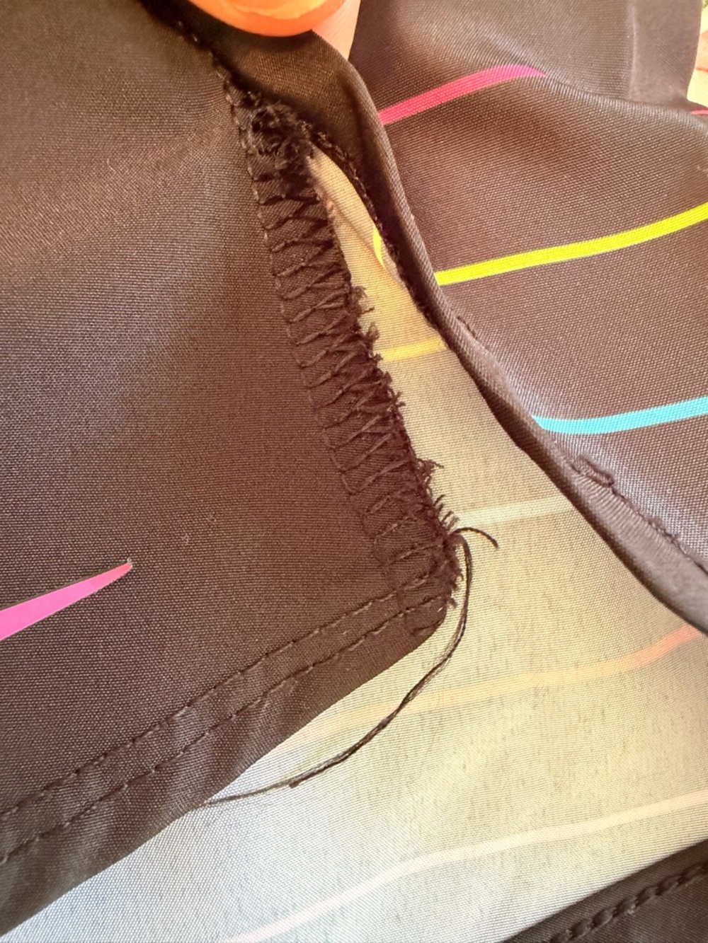Nike White Tee and Black Shorts Set with Pink, Teal & Blue Logo - Picture 7 of 8